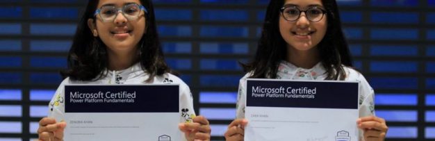 Pakistani twin sisters become the youngest Microsoft Power Platform Certified profes